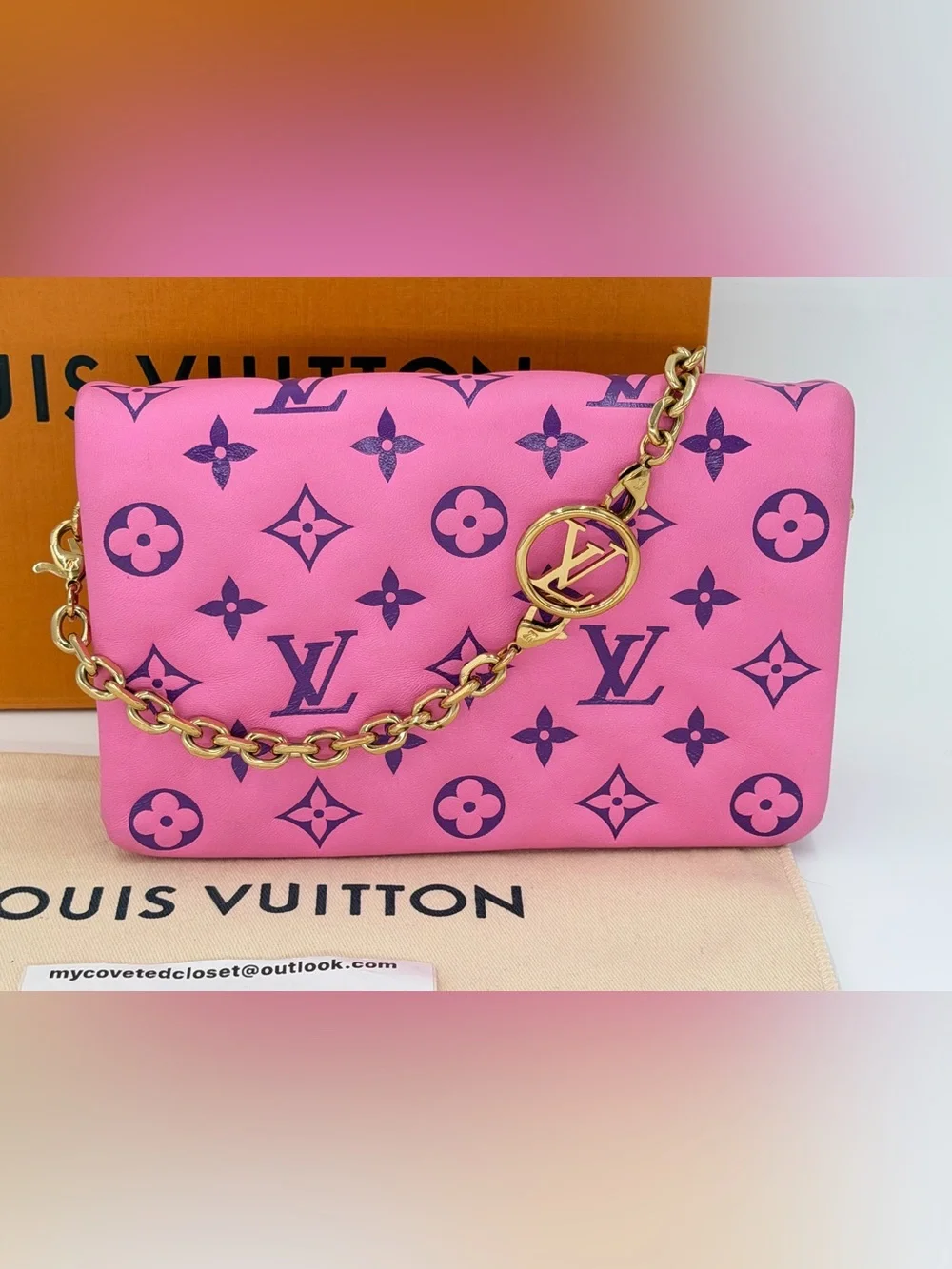 LV Coussin BB Stunning FULL SET w/Box, Dust Bag, and Entrupy COA!💖 Exclnt Condt! - Picture 2 of 15